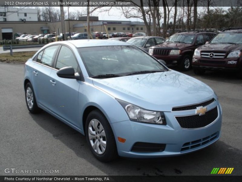 Ice Blue Metallic / Jet Black/Medium Titanium 2012 Chevrolet Cruze LS