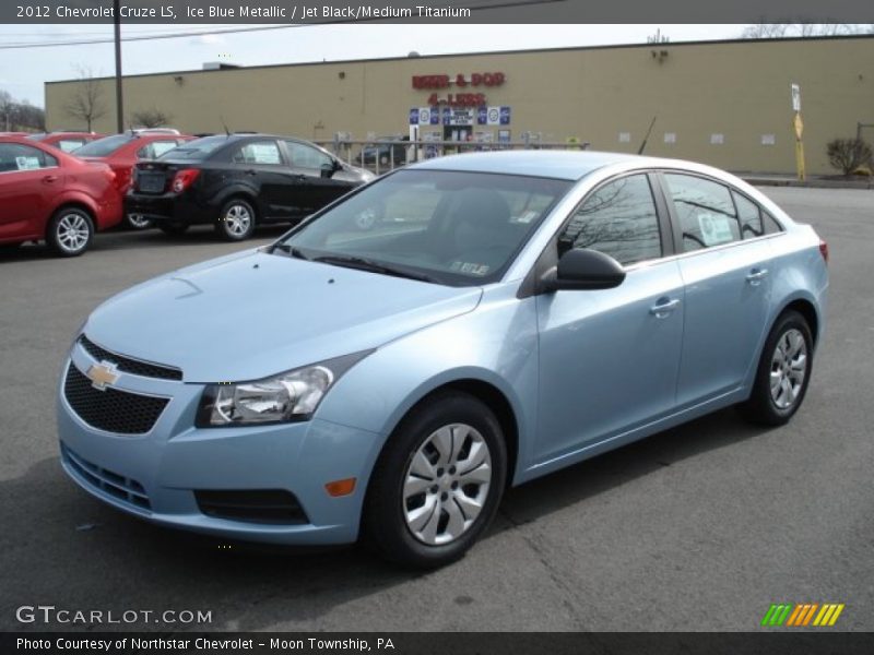 Ice Blue Metallic / Jet Black/Medium Titanium 2012 Chevrolet Cruze LS