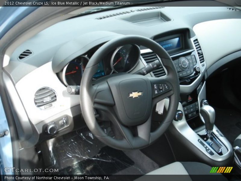 Ice Blue Metallic / Jet Black/Medium Titanium 2012 Chevrolet Cruze LS