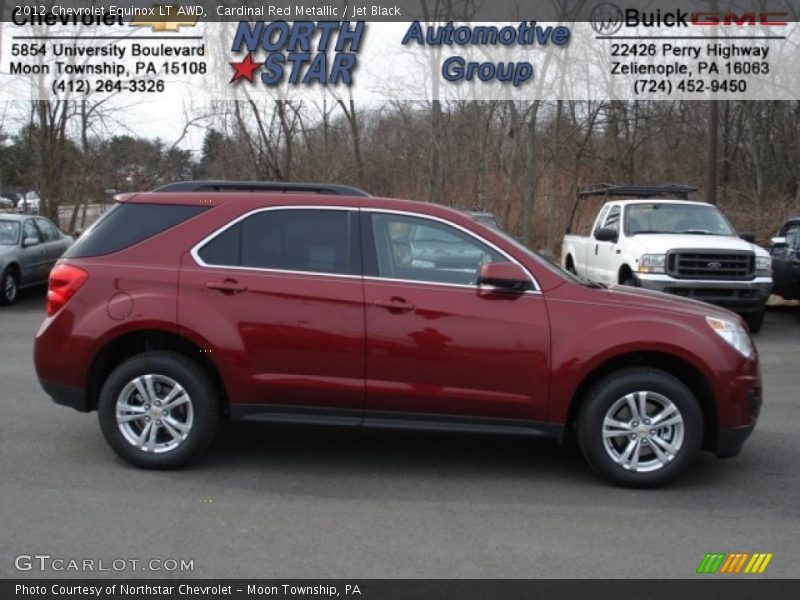 Cardinal Red Metallic / Jet Black 2012 Chevrolet Equinox LT AWD