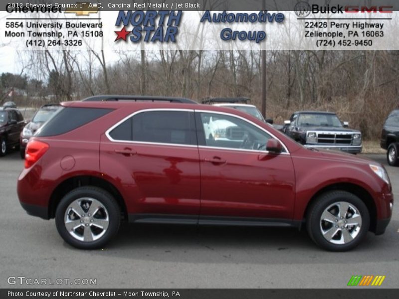Cardinal Red Metallic / Jet Black 2012 Chevrolet Equinox LT AWD