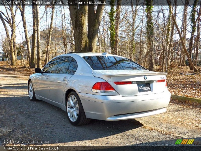 Titanium Silver Metallic / Black/Black 2003 BMW 7 Series 745i Sedan