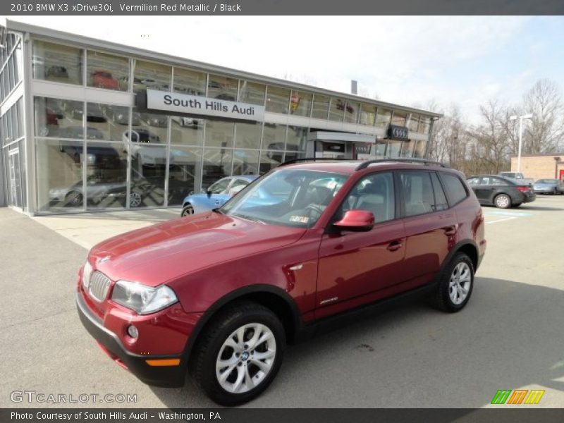 Vermilion Red Metallic / Black 2010 BMW X3 xDrive30i