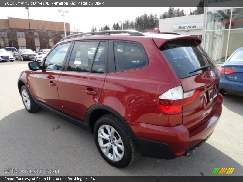 Vermilion Red Metallic / Black 2010 BMW X3 xDrive30i