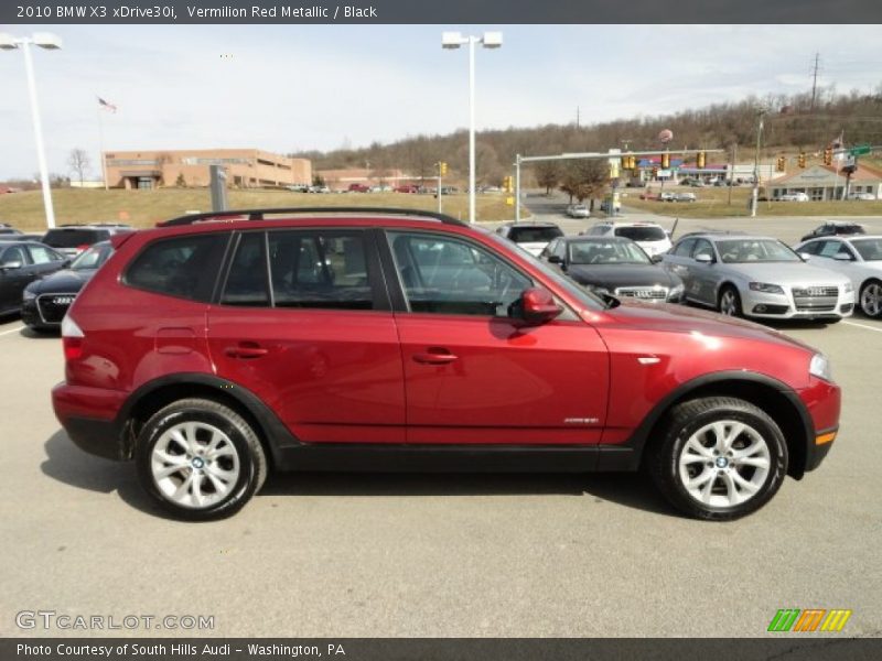 Vermilion Red Metallic / Black 2010 BMW X3 xDrive30i