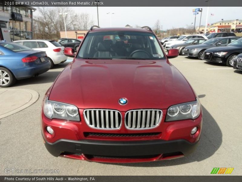 Vermilion Red Metallic / Black 2010 BMW X3 xDrive30i