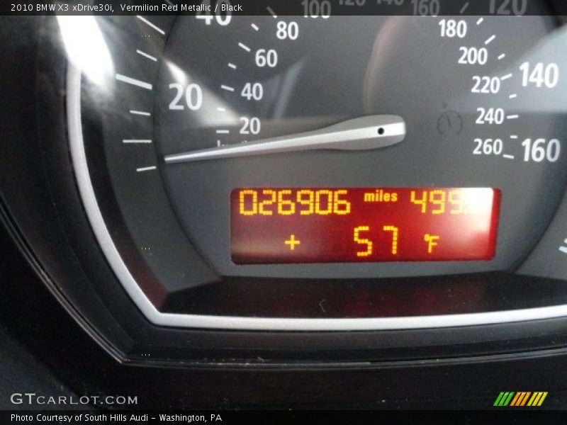 Vermilion Red Metallic / Black 2010 BMW X3 xDrive30i