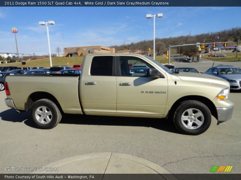 White Gold / Dark Slate Gray/Medium Graystone 2011 Dodge Ram 1500 SLT Quad Cab 4x4