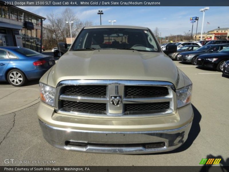 White Gold / Dark Slate Gray/Medium Graystone 2011 Dodge Ram 1500 SLT Quad Cab 4x4
