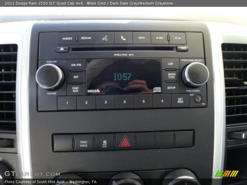 White Gold / Dark Slate Gray/Medium Graystone 2011 Dodge Ram 1500 SLT Quad Cab 4x4
