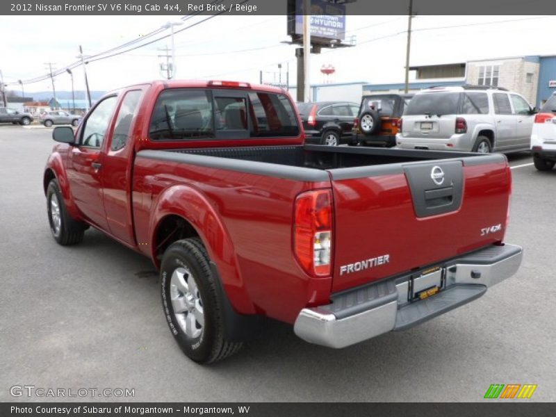 Red Brick / Beige 2012 Nissan Frontier SV V6 King Cab 4x4