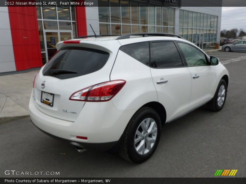 Pearl White / Beige 2012 Nissan Murano SL AWD