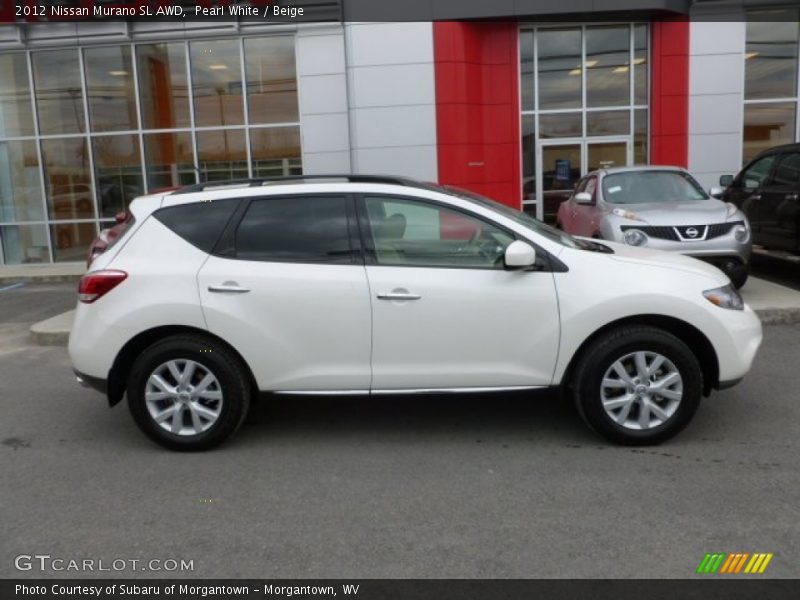 Pearl White / Beige 2012 Nissan Murano SL AWD