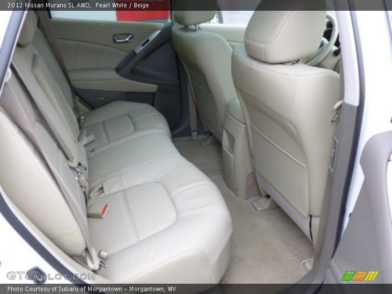 Pearl White / Beige 2012 Nissan Murano SL AWD