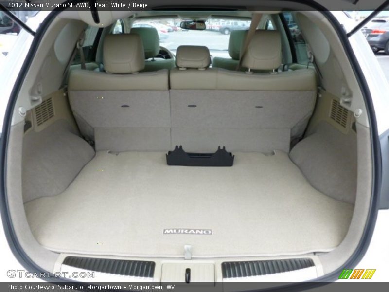 Pearl White / Beige 2012 Nissan Murano SL AWD