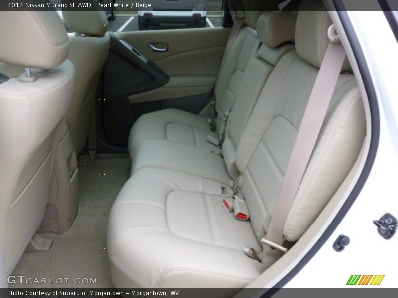 Pearl White / Beige 2012 Nissan Murano SL AWD