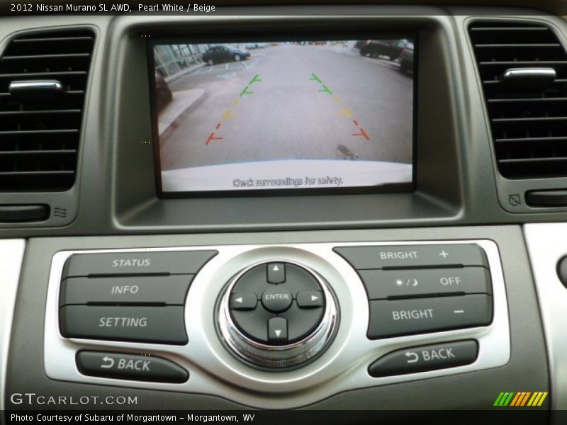 Pearl White / Beige 2012 Nissan Murano SL AWD