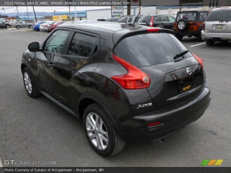 Metallic Bronze / Black/Red Leather/Silver Trim 2012 Nissan Juke SL AWD