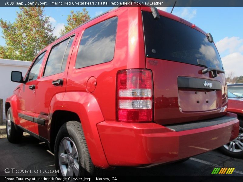 Inferno Red Crystal Pearl / Pastel Pebble Beige Mckinley Leather 2009 Jeep Liberty Sport