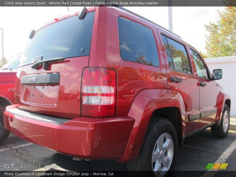 Inferno Red Crystal Pearl / Pastel Pebble Beige Mckinley Leather 2009 Jeep Liberty Sport