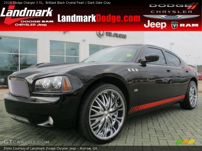 Brilliant Black Crystal Pearl / Dark Slate Gray 2010 Dodge Charger 3.5L