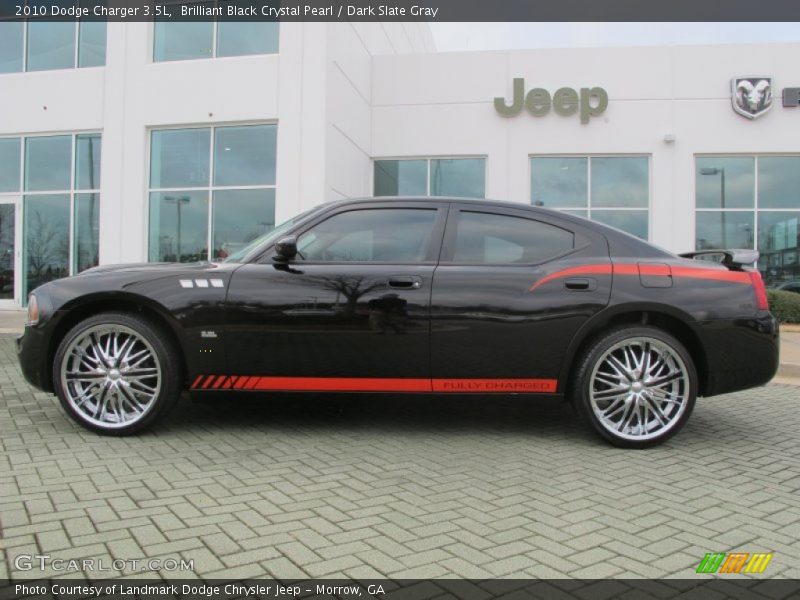 Brilliant Black Crystal Pearl / Dark Slate Gray 2010 Dodge Charger 3.5L