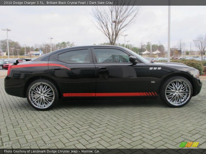 Brilliant Black Crystal Pearl / Dark Slate Gray 2010 Dodge Charger 3.5L