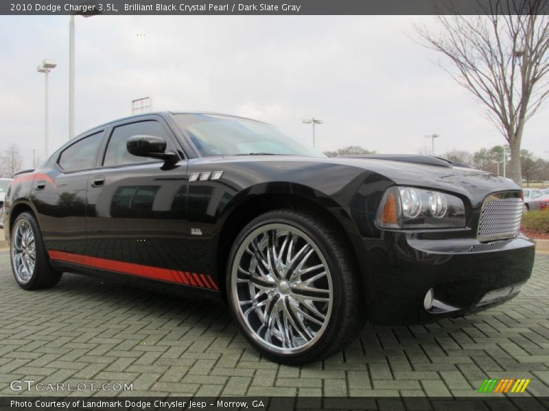 Brilliant Black Crystal Pearl / Dark Slate Gray 2010 Dodge Charger 3.5L