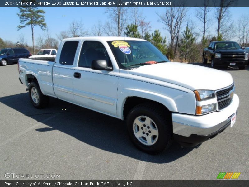 Summit White / Dark Charcoal 2007 Chevrolet Silverado 1500 Classic LS Extended Cab 4x4