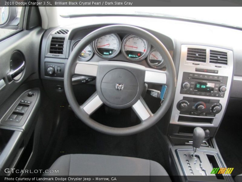 Brilliant Black Crystal Pearl / Dark Slate Gray 2010 Dodge Charger 3.5L