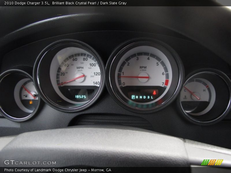 Brilliant Black Crystal Pearl / Dark Slate Gray 2010 Dodge Charger 3.5L