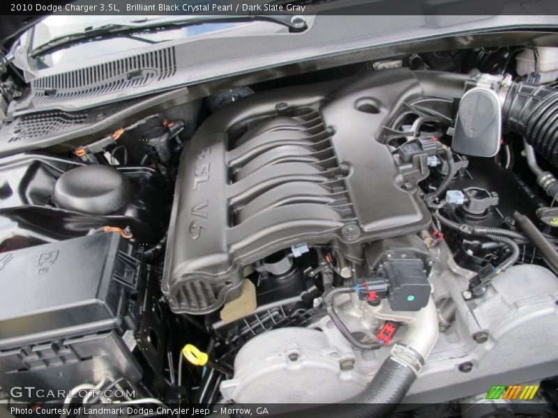 Brilliant Black Crystal Pearl / Dark Slate Gray 2010 Dodge Charger 3.5L