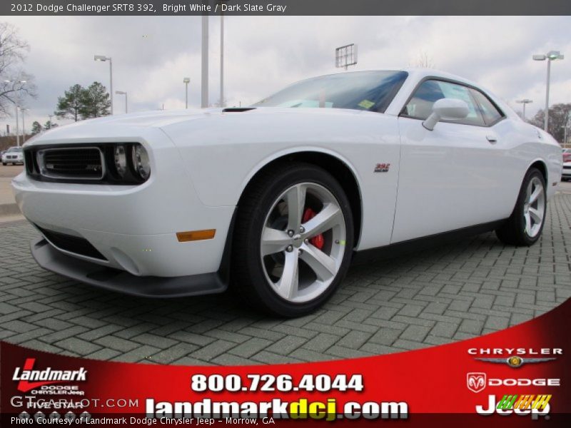 Bright White / Dark Slate Gray 2012 Dodge Challenger SRT8 392