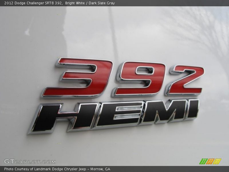 Bright White / Dark Slate Gray 2012 Dodge Challenger SRT8 392
