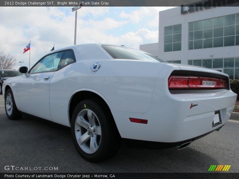 Bright White / Dark Slate Gray 2012 Dodge Challenger SXT