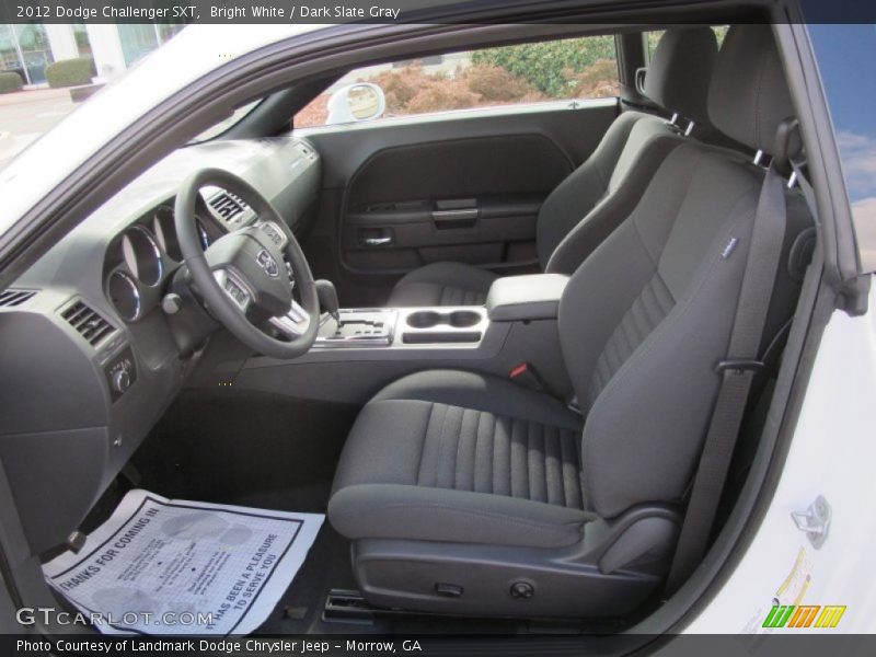 Bright White / Dark Slate Gray 2012 Dodge Challenger SXT
