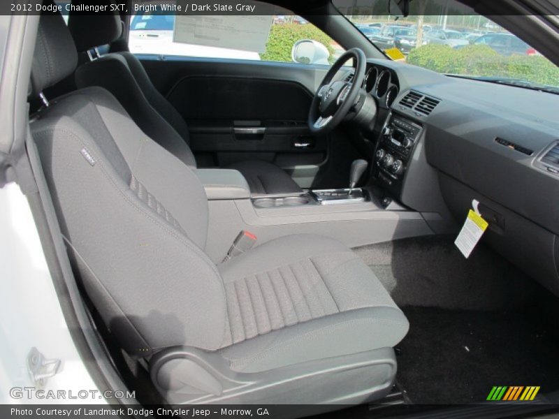 Bright White / Dark Slate Gray 2012 Dodge Challenger SXT