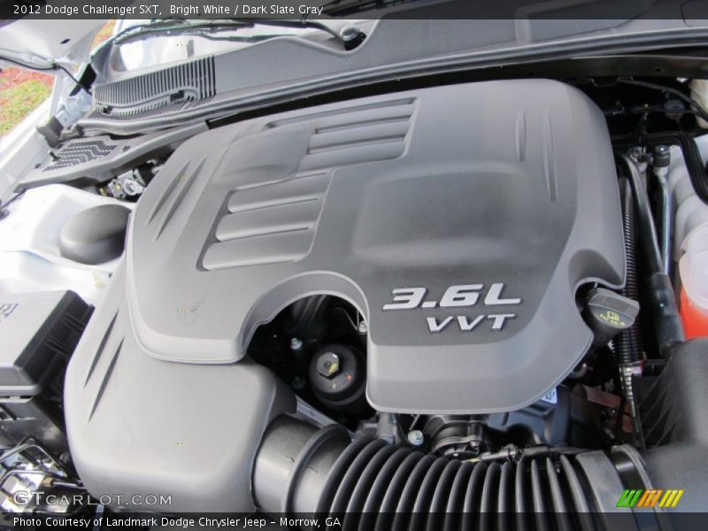 Bright White / Dark Slate Gray 2012 Dodge Challenger SXT