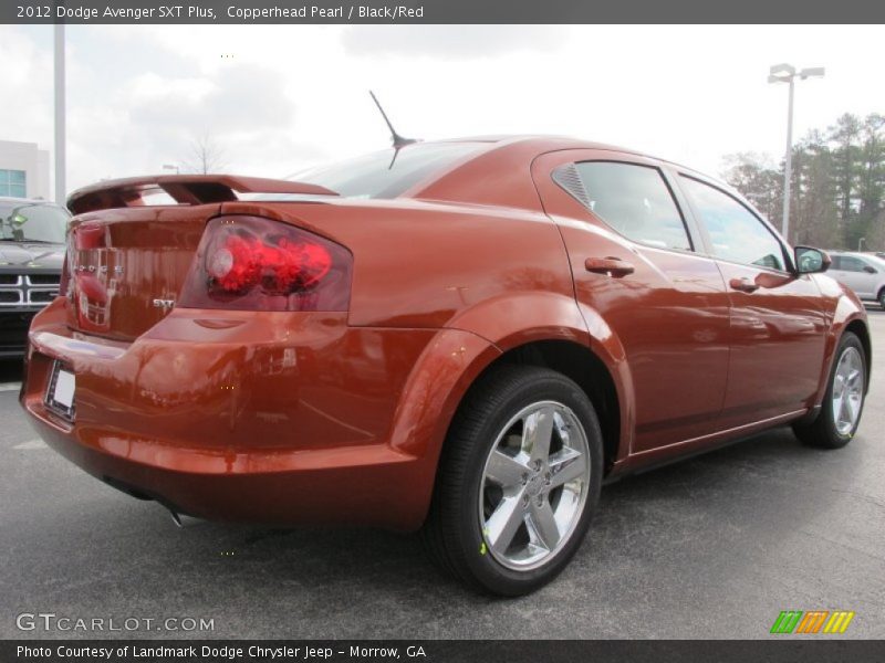 Copperhead Pearl / Black/Red 2012 Dodge Avenger SXT Plus