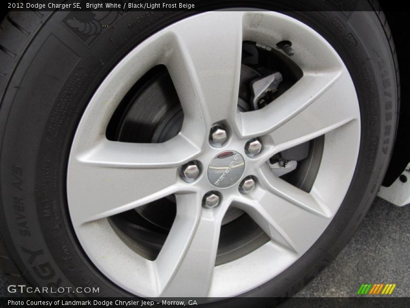 Bright White / Black/Light Frost Beige 2012 Dodge Charger SE