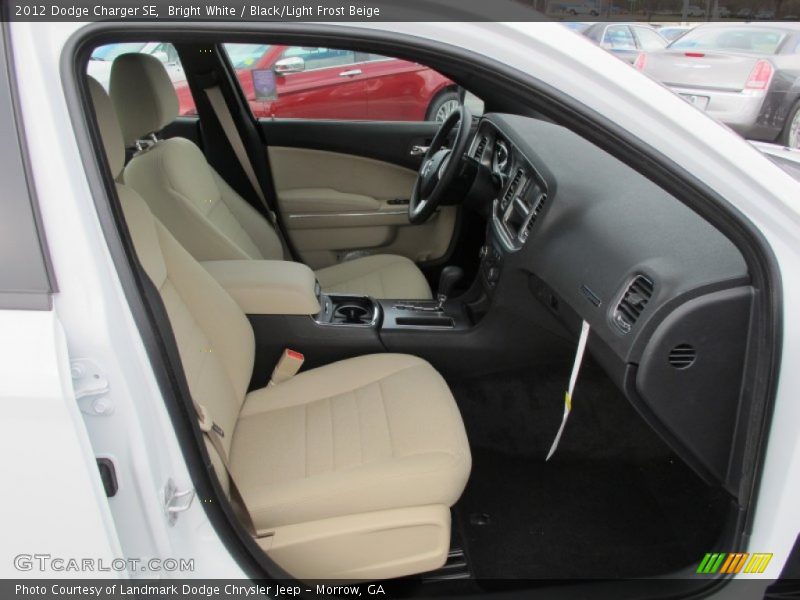 Bright White / Black/Light Frost Beige 2012 Dodge Charger SE