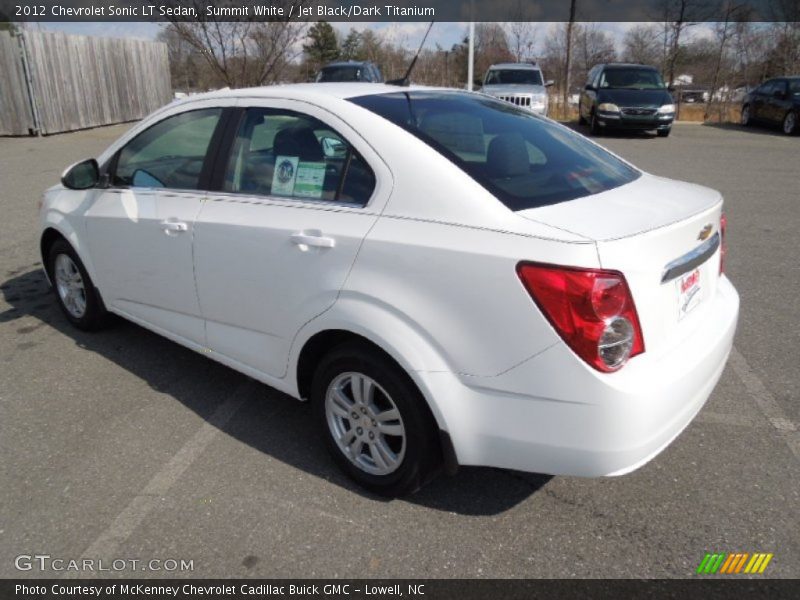 Summit White / Jet Black/Dark Titanium 2012 Chevrolet Sonic LT Sedan