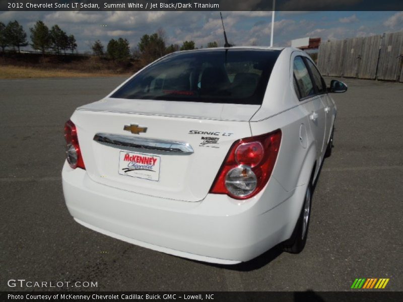 Summit White / Jet Black/Dark Titanium 2012 Chevrolet Sonic LT Sedan