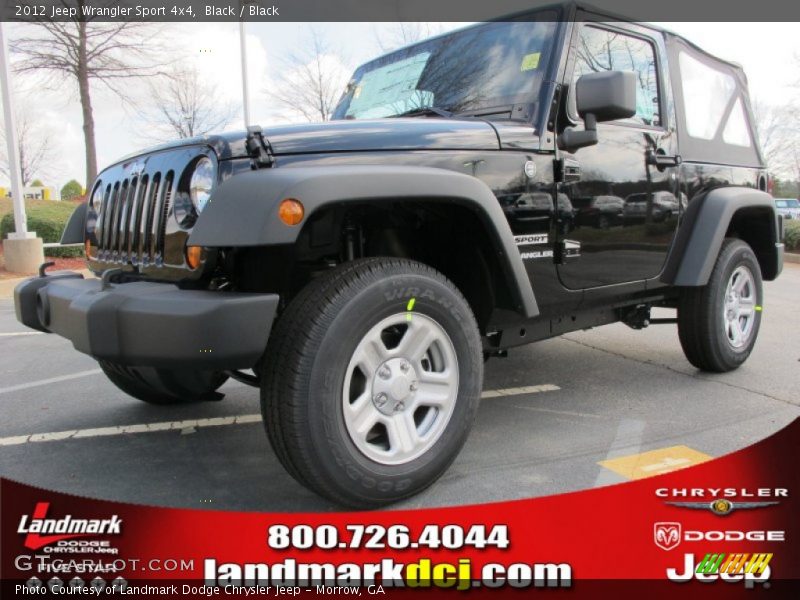 Black / Black 2012 Jeep Wrangler Sport 4x4