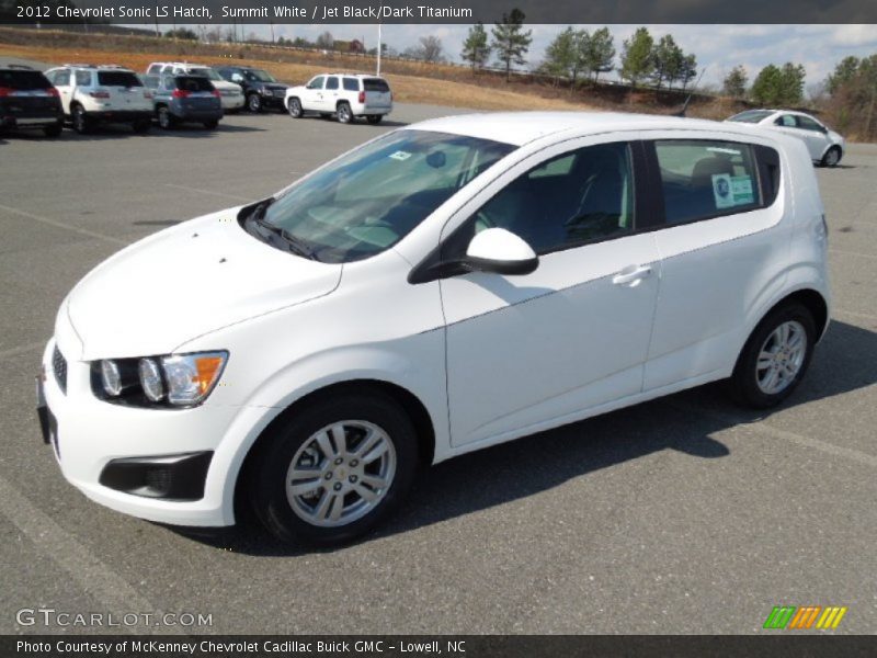 Summit White / Jet Black/Dark Titanium 2012 Chevrolet Sonic LS Hatch