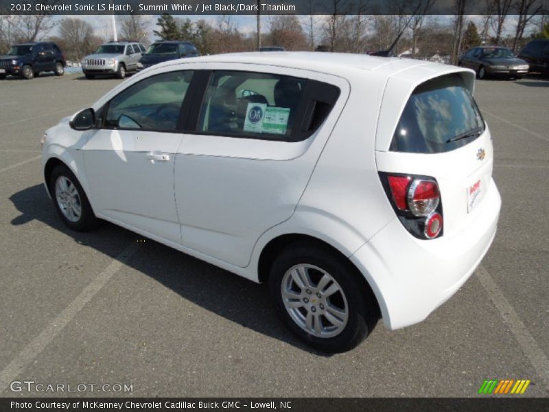 Summit White / Jet Black/Dark Titanium 2012 Chevrolet Sonic LS Hatch