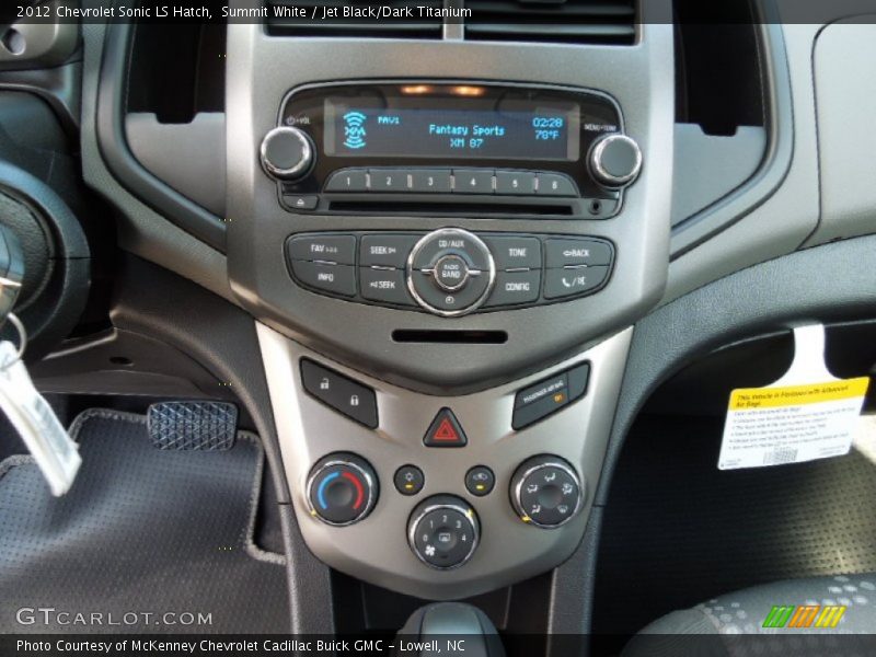 Summit White / Jet Black/Dark Titanium 2012 Chevrolet Sonic LS Hatch