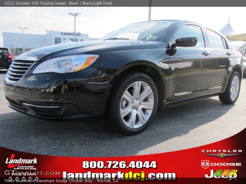 Black / Black/Light Frost 2012 Chrysler 200 Touring Sedan