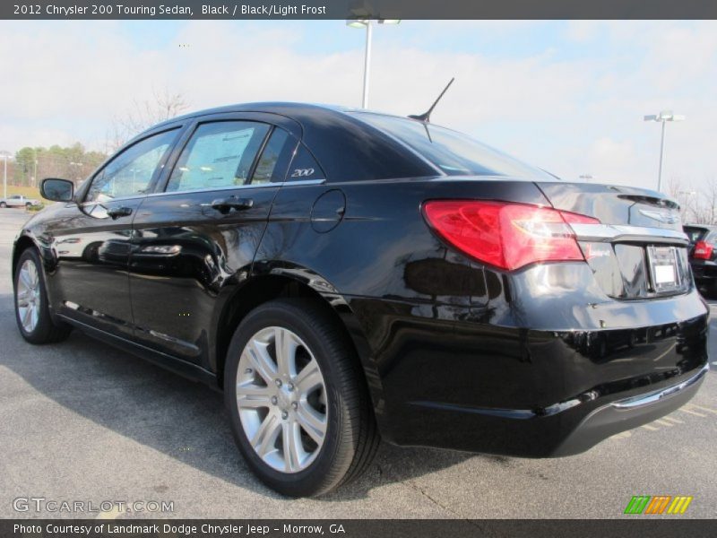 Black / Black/Light Frost 2012 Chrysler 200 Touring Sedan