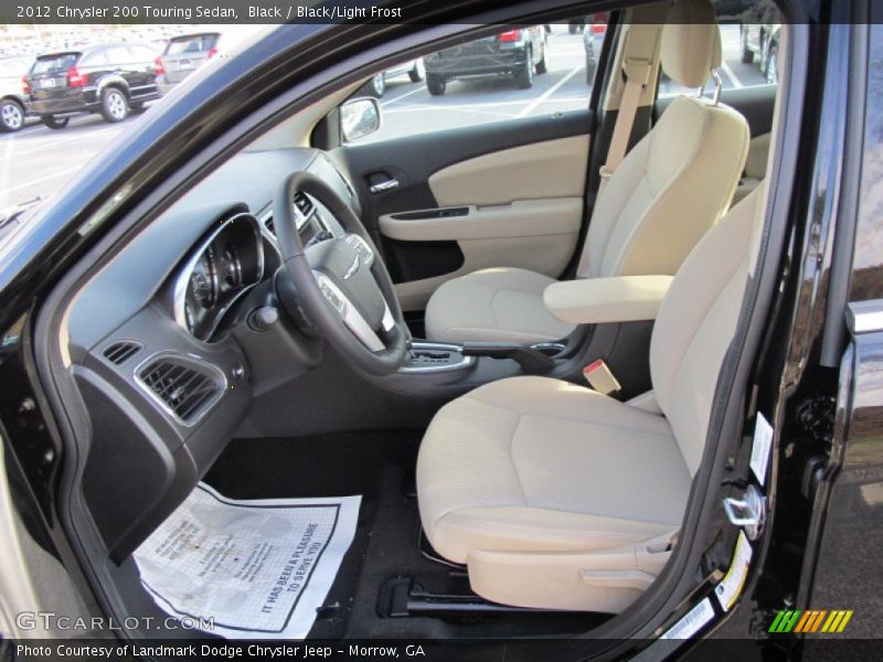 Black / Black/Light Frost 2012 Chrysler 200 Touring Sedan